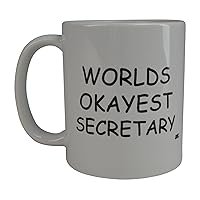 Rogue River Tactical Funny Coffee Mug Wolds Okayest Secretary Novelty Cup Great Gift Idea Workplace Office