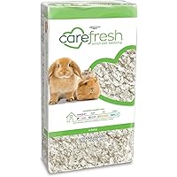 99% Dust-Free White Natural Paper Small Pet Bedding with Odor Control, 10L, White