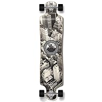 Yocaher Graphic Series Complete Lowrider Skateboards Longboard w/Black Widow Premium 80A Grip Tape Aluminum Truck ABEC7 Bearing 70mm Skateboard Wheels