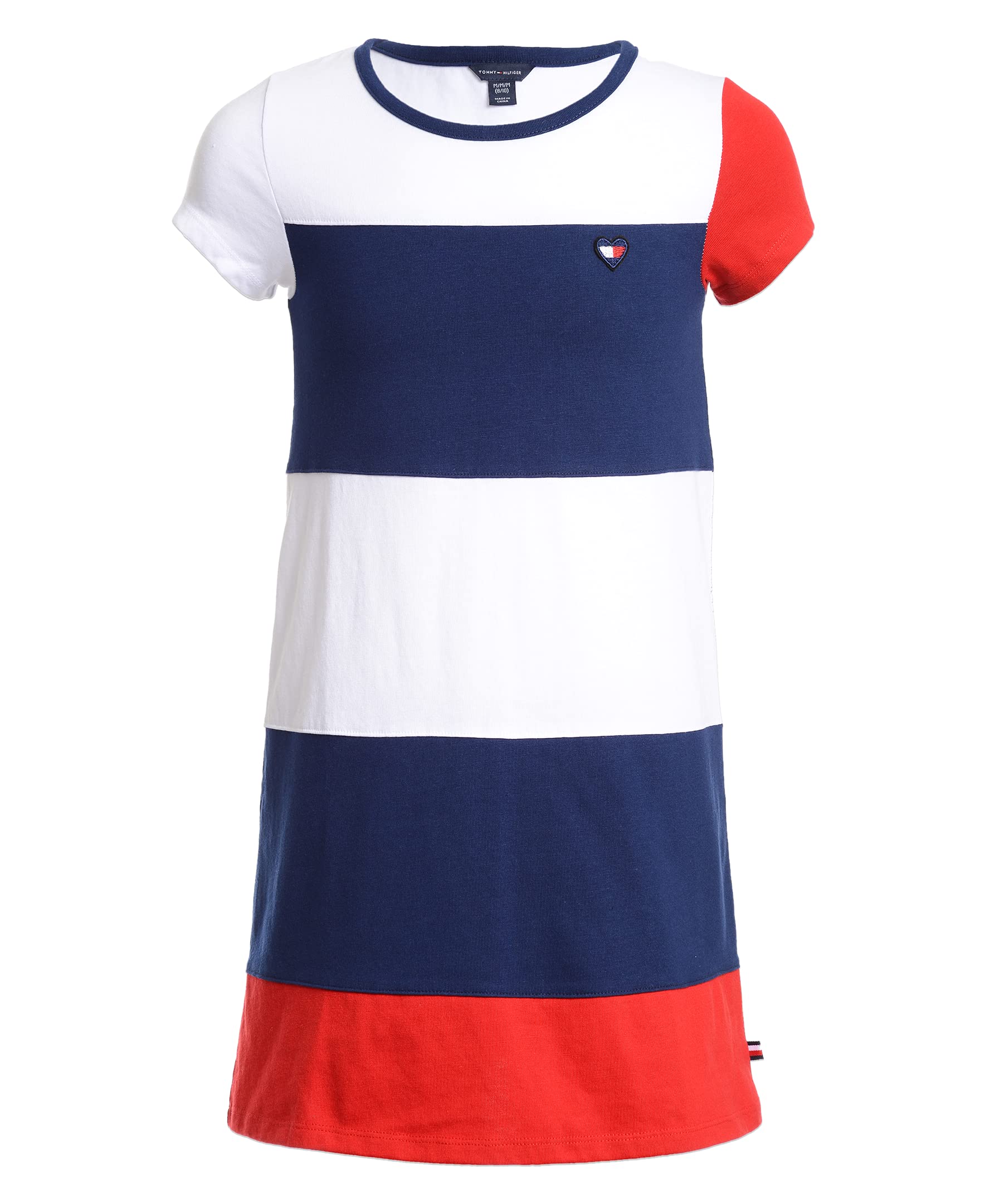 Tommy Hilfiger Girls' Short Sleeve Colorblocked Jersey Dress