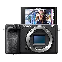 Sony Alpha a6400 Mirrorless Digital Camera - Bundle with Bag, Shutter Release Transmitter, Shutter Release Receiver, Extra Battery, Charger, Screen Protector, 64GB SD Card, Tripod, and More (14 Items)