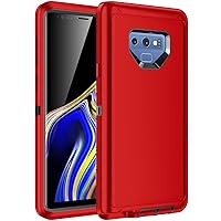 for Galaxy Note 9 Case,Shockproof 3-Layer Full Body Protection [Without Screen Protector] Rugged Heavy Duty High Impact Hard Cover Case for Samsung Galaxy Note 9,Red/Black