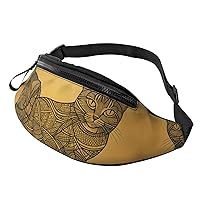 Abstract Cats Fanny Pack For Women And Men Fashion Waist Bag With Adjustable Strap For Hiking Running Cycling