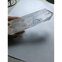 FFIME Real Tibet Himalayan High Altitude Enhydro Crystal Quartz 5.78 Inch with 1 Easily Visible Moving Bubble