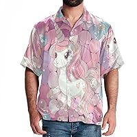 Hawaiian Shirts, Short Sleeve Shirts for Men, Big and Tall Hawaiian Shirts for Men, Mermaid Turquoise Golden Scales