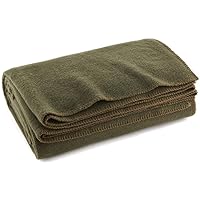 M MCGUIRE GEAR Heavy Duty Wool Military Camping, Survival, and First Aid Blanket, Mil-Spec Fire Retardant 64