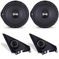 6.5” Two Way Coaxial Speaker System for 2006 and Up Vehicles, 300 Watts, 4 Ohm, Butyl Rubber Surround, 1'' High-Temperature KSV Voice Coil, Black Sandblasting Paper Cone