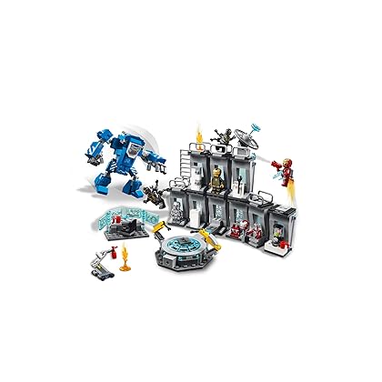 LEGO Marvel Avengers Iron Man Hall of Armor 76125 Building Kit, Marvel Tony Stark Iron Man Suit Action Figures (524 Pieces)