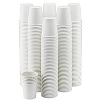 NYHI 300-Pack 6 oz. White Paper Disposable Cups – Hot/Cold Beverage Drinking Cup for Water, Juice, Coffee or Tea – Ideal for Water Coolers, Party, or Coffee On the Go’
