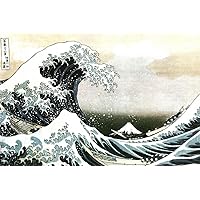 The Great Wave Of Kanagawa Katsushika Hokusai Japanese Art Print Wall Decor Ocean Waves Off Painting Replica For Dorm Room Decor Or Home Room Kitchen Artistic Thick Paper Sign Print Picture 12x8