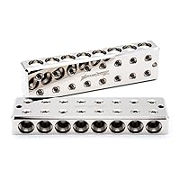 Pair 8 in 8 Out 1/0 AWG 0 Gauge Power and Ground Distribution Blocks