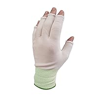 GLHF-S Nylon Half Finger Knit Glove Liner Cuff, 1.7 Mils Thick, Small (Pack of 300 Pairs)
