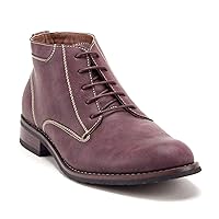 Jazamé Men's 917131 Distressed Round Toe Lace Up Ankle High Chukka Dress Boots