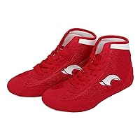 Children's Boxing Shoes High Top Training Wrestling Shoes Long Boots Boxing Shoes Competition Slip on Shoes for Boys