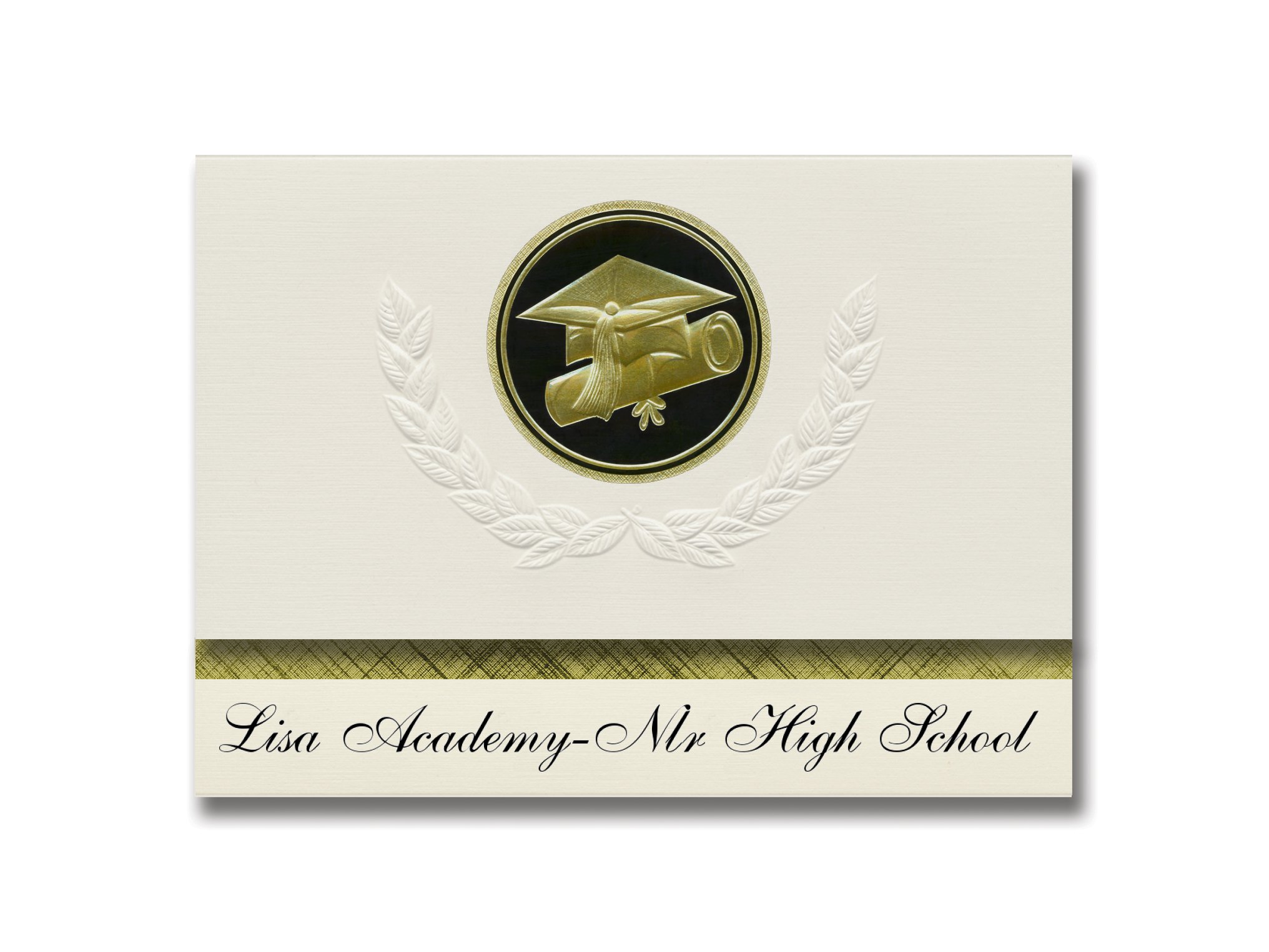 Signature Announcements Lisa Academy-Nlr High School (Sherwood, AR) Graduation Announcements, Presidential style, Elite package of 25 Cap & Diploma...