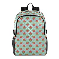 ALAZA Strawberry with Polka Dots Lightweight Trips Hiking Camping Rucksack Pack