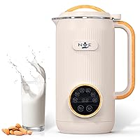 6-in-1 Nut Milk Maker - Plant Based Milk Maker with 20oz Capacity - Convenient and Easy to Use for Homemade Almond, Oat and Soy Milk - Recipe Book and Nut Milk Bag Included