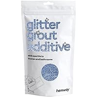 Hemway Glitter Grout Additive add Sparkle to Mosaic Tiles, Bathrooms, Wet Rooms, Kitchens, Tiled Based Rooms and Cement Based Grouts 100g / 3.5oz - Azure Blue