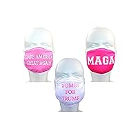 Bobblefingers Trump Face Mask Multi-PACK, Washable, Breathable w/Carbon Filter Slot| MAGA 2020