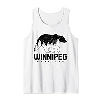 Winnipeg Manitoba Canada Bear Grizzly Pride Outdoor Vintage Tank Top
