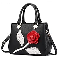Fashion Women Flower Handbag Shoulder Bags Tote Purse PU Leather Women Messenger Bag