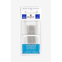 DMC 1767-20 Tapestry Hand Needles, 6-Pack, Size 20