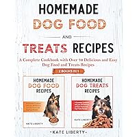 Homemade Dog Food and Treats Recipes - 2 BOOKS IN 1-: A Complete Cookbook with over 75 Easy & Delicious Homemade Dog Food and Treats Recipes (Dog Care Collection) Homemade Dog Food and Treats Recipes - 2 BOOKS IN 1-: A Complete Cookbook with over 75 Easy & Delicious Homemade Dog Food and Treats Recipes (Dog Care Collection) Paperback Kindle