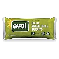 Evol Egg and Green Chile Burrito, 13 Grams of Protein Per Serving, 6 oz (frozen)