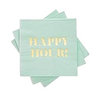 Cakewalk (Party) Happy Hour Cocktail Napkin, Set of 20, Green