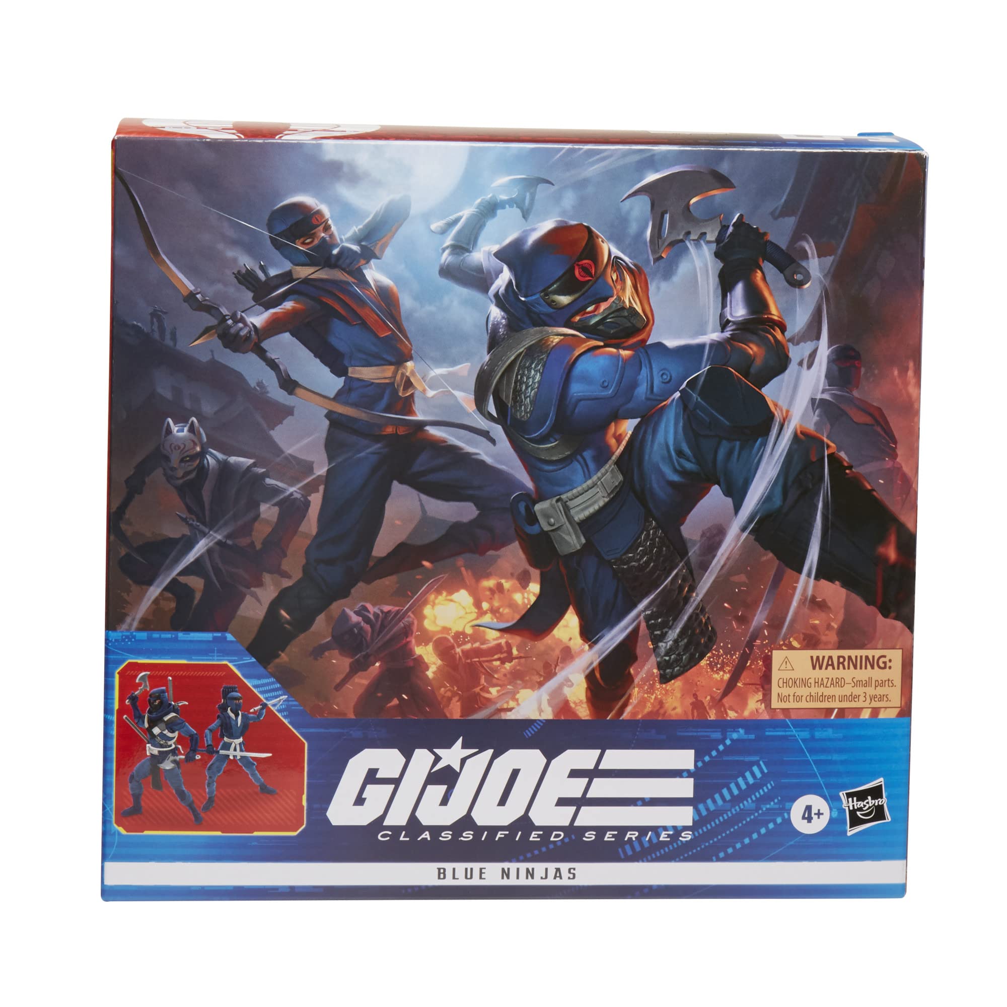 G.I. Joe Classified Series Ninjas Action Figure with Accessories, Blue, 6 inch (Pack of 2) (Amazon Exclusive)