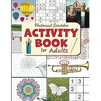 Adult Activity Book: Fun Variety of Easy Level Puzzles, Coloring Pages and Writing Activities for Adults
