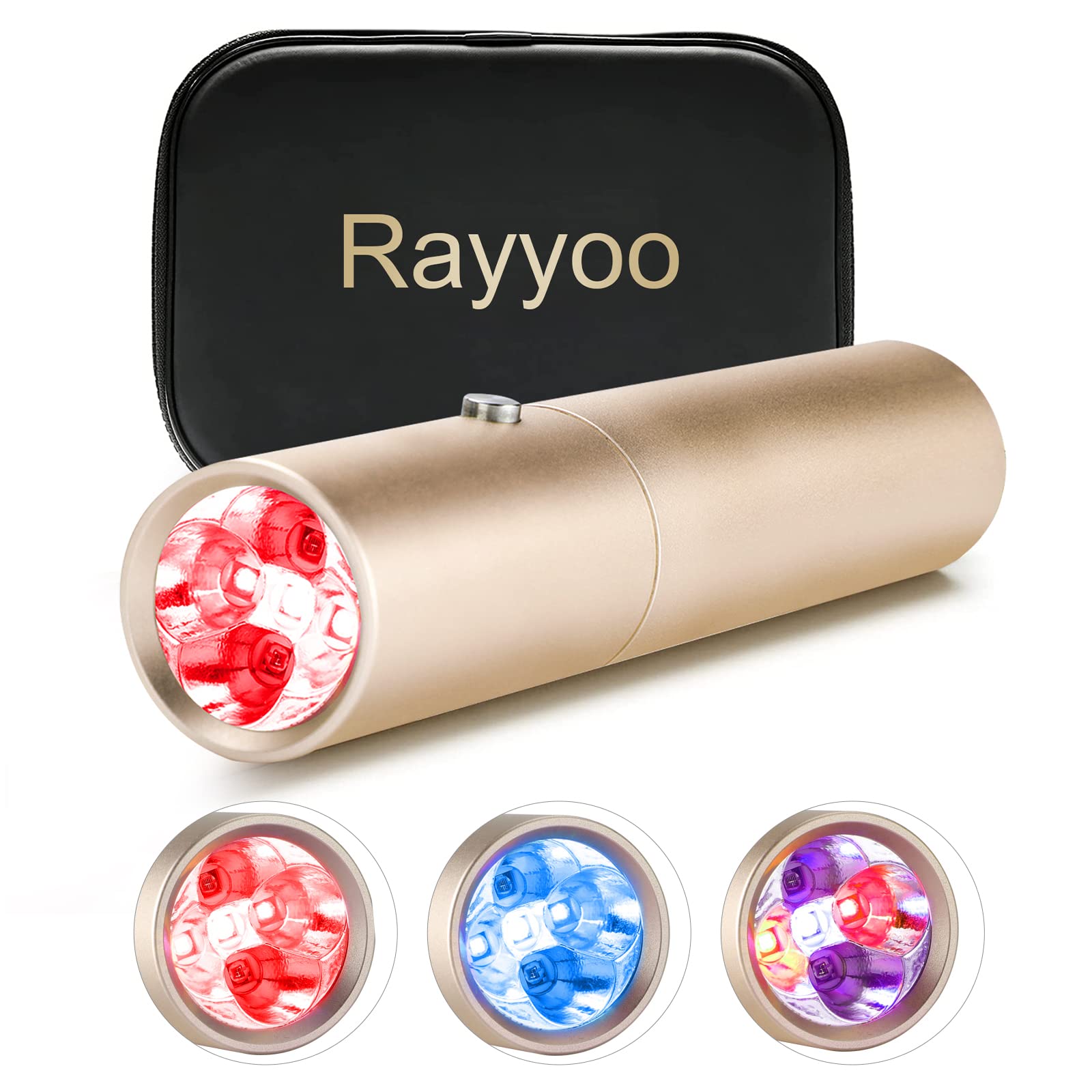 Rayyoo Red Light Therapy Pain Relief for Muscle Joint 5 Led Red Light Therapy for Body Pulse Red Light Therapy Device Blue 470nm 630nm 660nm 850nm 940nm Near Infrared Light Therapy Yellow