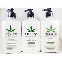 Hempz Original Herbal Moisturizer 17 Ounce Lotion 3 Pack