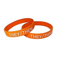 Pronoun Silicone Wristband He Him She Her They Them Gender Identity Bracelet Nonbinary Gender Bracelet Pronoun Bracelet for Men and Women Perfect for Gay Accessories Parades and Gift-Giving
