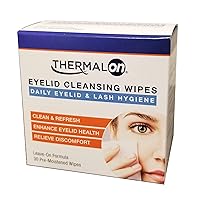 Thermalon Individually Wrapped Eyelid and Eyelash Cleansing Wipes, 30 Pack