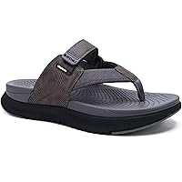 ONCAI Mens Orthopedic Flip Flops Men's Walking Sandals with Arch Support Sport Recovery Sandal for Man size 7-14
