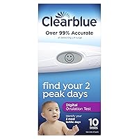 Clearblue Digital Ovulation Predictor Kit, featuring with digital results, 10 Digital Ovulation Tests.