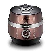 CUCKOO IH Pressure Rice Cooker 16 Menu Options: White, Brown, Porridge, Multi-cook, & More, LED Screen, Fuzzy Logic Tech, 29 PSI (Pressure), 10 Cups / 2.5 Quarts (Uncooked) CRP-JHR1009F Purple/Black, Stainless Steel Feature