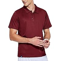 Haimont Mens Performance Polos Short and Long Sleeve Golf Shirts for Outdoors Moisture Wicking Polyester Collared Shirts
