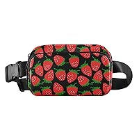 Strawberry Belt Bag for Women Men Water Proof Crossbody with Adjustable Shoulder Tear Resistant Fashion Waist Packs for Cycling