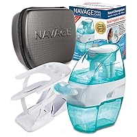 Essentials Bundle - Navage Nasal Irrigation System - Saline Nasal Rinse Kit with 1 Navage Nose Cleaner, 30 SaltPods, Countertop Caddy and Black Travel Case