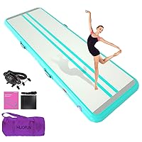 Premium Air Mat Tumble Track Inflatable Gymnastics Tumbling Mat 6.6ft 10ft 13ft 16ft 20ft 23ft 26ft Training Mats 4/8 inches Thick 3.3ft/6.6ft Wide for Kids Home/Training/Yoga with 650W Pump