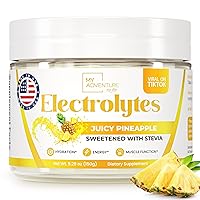 My Adventure to Fit Keto Electrolytes Powder No Sugar - Made in The USA Electrolyte Mix for Women & Men - Hydrating Electrolyte Drinks for Energy & Muscle Function (Juicy Pineapple, 37.5 Servings)