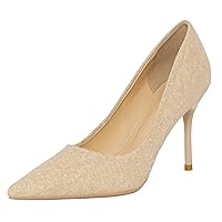 Women’s Glitter High Heels Special Occasions Jewel Dressy Pointy Pumps Sexy Evening Glitz Pumps Shoes