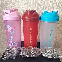 My Protein Shakers, 20.3 fl oz (600 ml), 3 Pieces, Cherry Blossoms, Rabbit, Blue