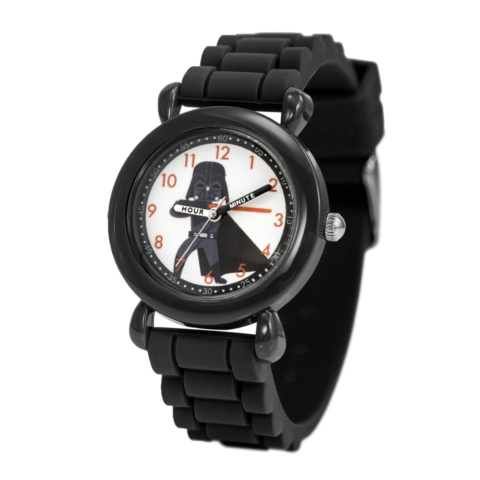 STAR WARS Kids' Plastic Time Teacher Watch, Analog Quartz Silicone Strap Watch