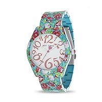 Betsey Johnson Women's Watch – Printed Decorative Wristwatch, 3 Hand Quartz Movement with Easy Read Dial