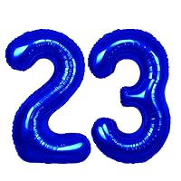 40 inch Navy Blue Number 23 Balloon, Giant Large 23 Foil Balloon for Birthdays, Anniversaries, Graduations, 23th Birthday Decorations for Kids
