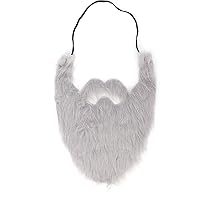 Fake Beard, Halloween Party Fake Beard Costume, Facial False Beard, Costume Facial False Beard Male Fake Whiskers for Christmas Halloween Party Supplies,Grey