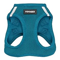 Voyager Step-in Air Dog Harness - All Weather Mesh Step in Vest Harness for Small and Medium Dogs and Cats by Best Pet Supplies - Harness (Turquoise), L (Chest: 18-20.5